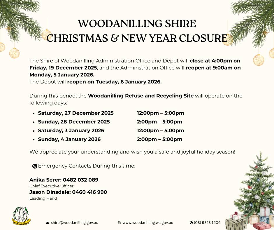Christmas Opening hours 2025/2026